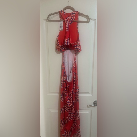 Farm Rio X  Adidas Farm Psychedelic Wave Red Dress. Size Large. - Picture 8 of 8